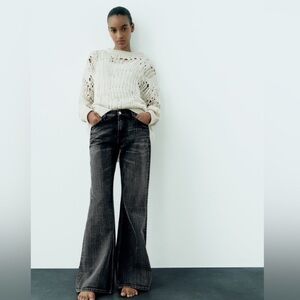 Zara Black Flare Jeans 8